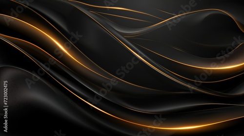 Contemporary Light Abstract Black Background Line.