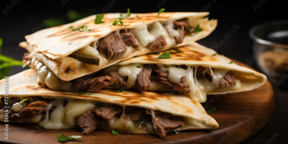 Delicious Grilled Beef Shawarma Sandwich on Wooden Plate with Fresh Vegetable Salad, Tasty Sauce, and Crispy Pita Bread Delicious Grilled Beef Shawarma Sandwich on Wooden Plate with Fresh Vegetable Salad, Tasty Sauce, and Crispy Pita Bread