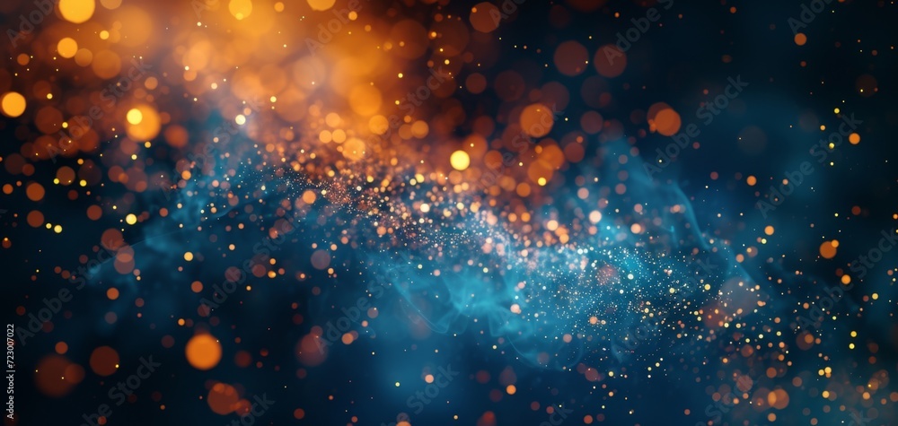 Warm and Cool Sparkling Bokeh Background.
