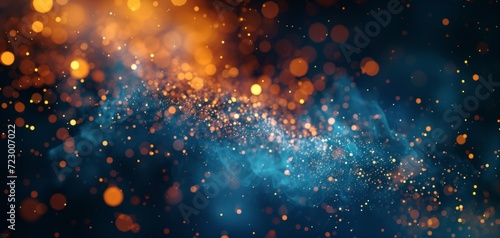 Warm and Cool Sparkling Bokeh Background. © MOMO