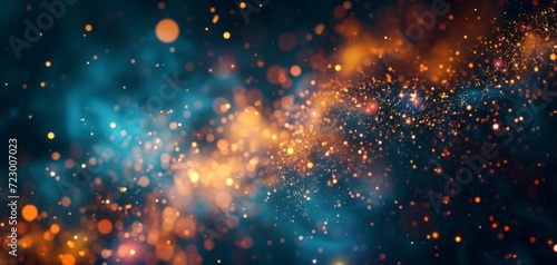 Warm and Cool Sparkling Bokeh Background. © MOMO
