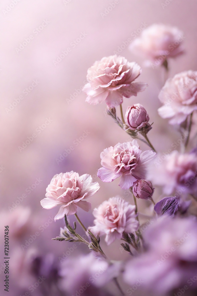 Beautiful carnations flowers in soft color and blur style for background. Beautiful carnations flowers in soft color and blur style for background.