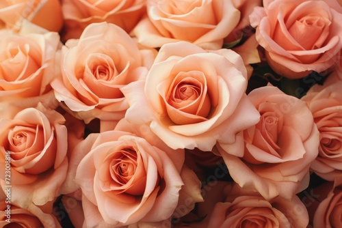 close up of peach roses for sale