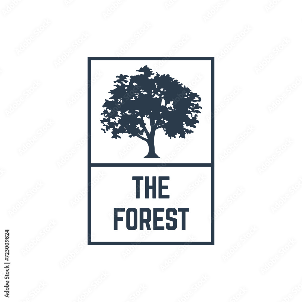 Fototapeta premium Tree logo design. Pine forest logo vector illustration