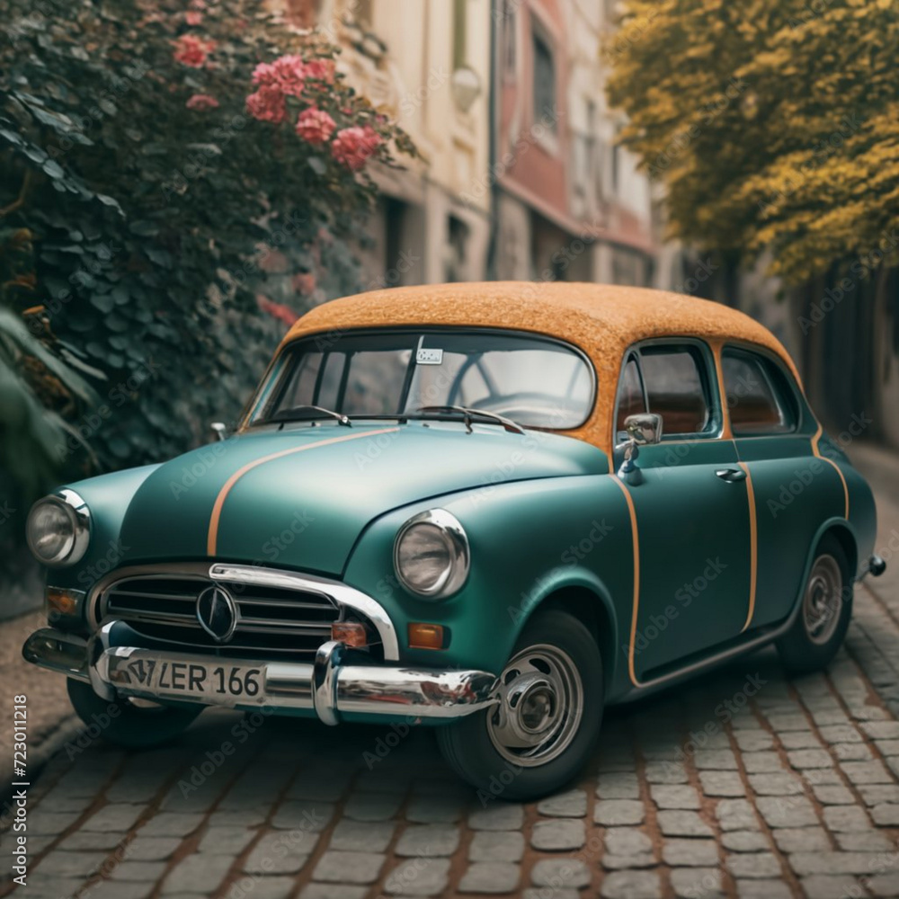 old car in the street,car, auto, vehicle, automobile, old, transport, classic, 