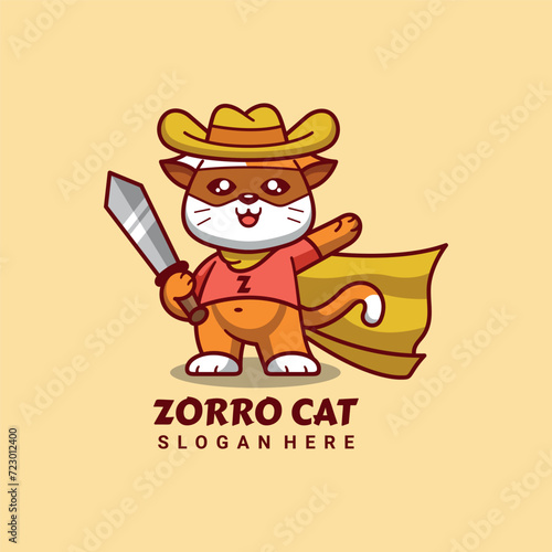 logo cartoon cat the hero