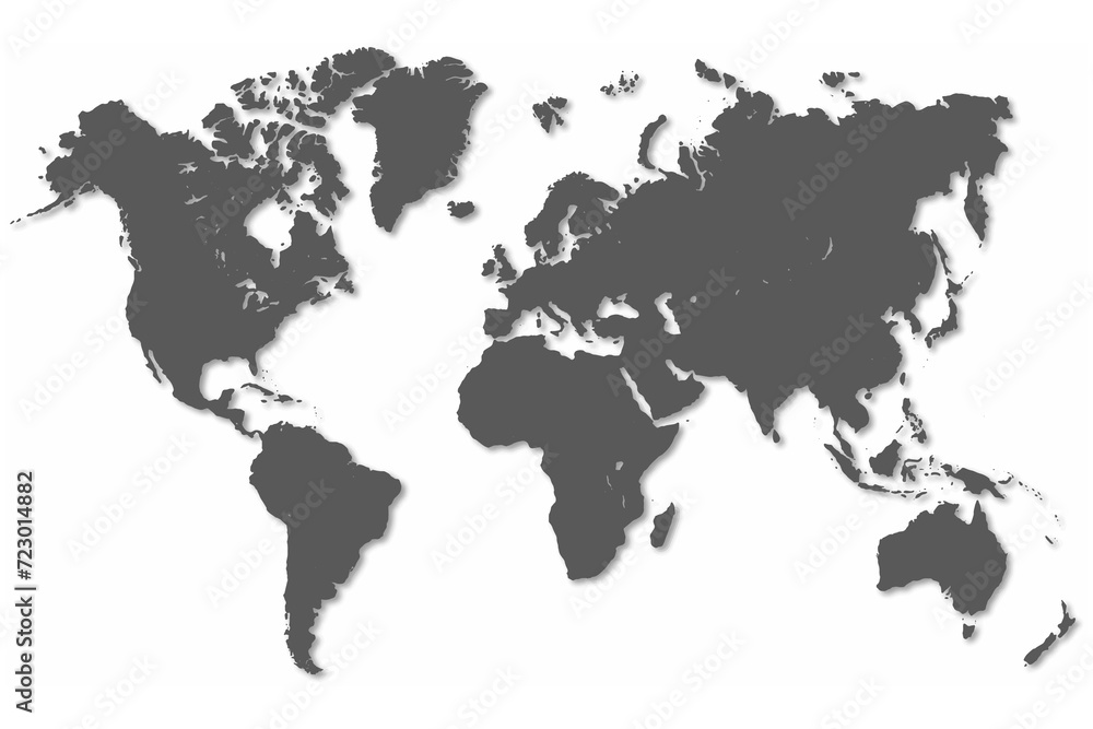 World map icon vector isolated on white background.