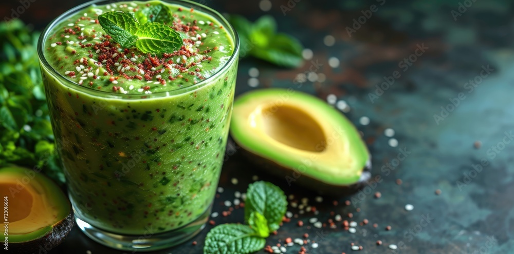avocado_smoothie_garnished_with_mint_leaves avocado_smoothie_garnished_with_mint_leaves