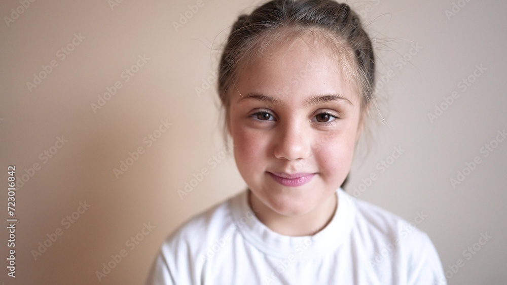little girl smiling. portrait child girl daughter a close up lifestyle looking at camera smiling indoors. happy family kid dream concept. fun baby close up smile little girl smiling. portrait child girl daughter a close up lifestyle looking at camera smiling indoors. happy family kid dream concept. fun baby close up smile