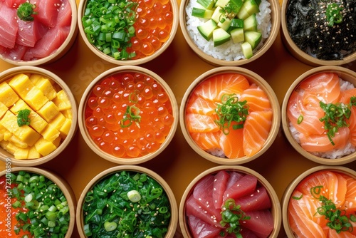 bowls_of_sushi_in_the_style_of_saturated