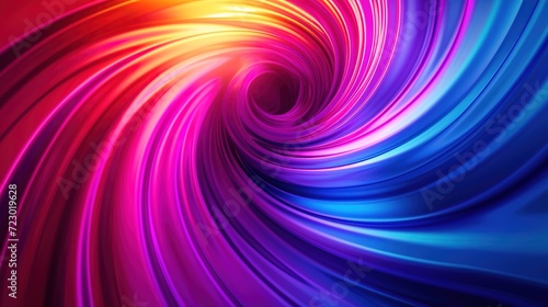neon-lit swirl elements in vibrant colors.