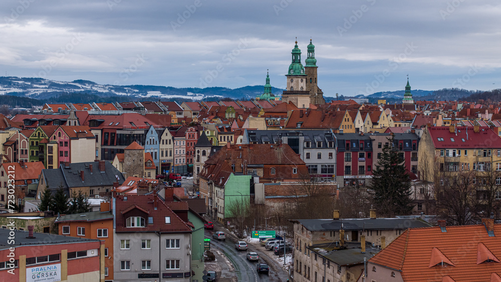 Obraz premium Jelenia Góra zimowy krajobraz