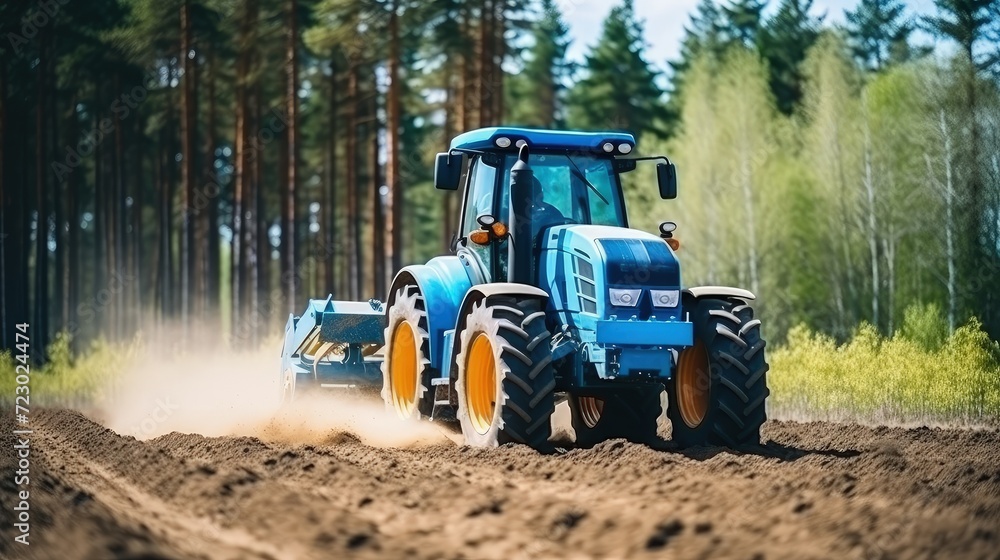 The tractor's automatic seed metering system accurately dispenses the desired amount of seeds, ensuring uniform growth The tractor's automatic seed metering system accurately dispenses the desired amount of seeds, ensuring uniform growth