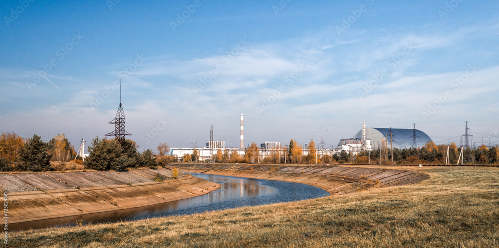 panorama of the Chernobyl nuclear power plant