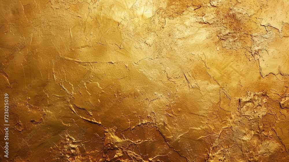 golden ornamental plaster or concrete texture. - obrazy, fototapety, plakaty 