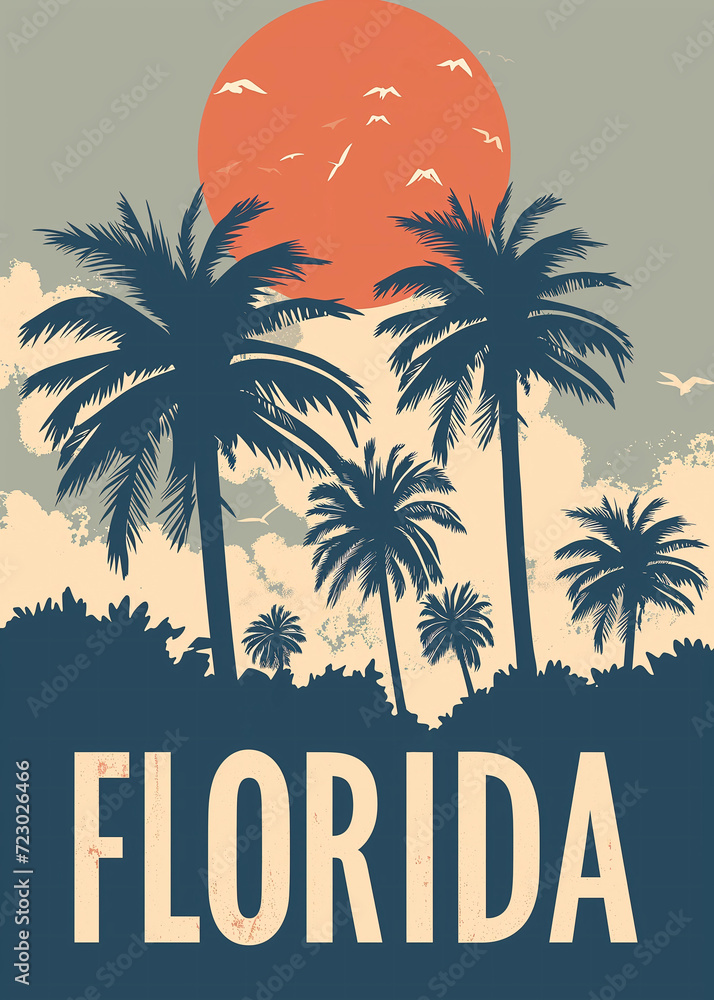 Florida Vintage Travel Poster