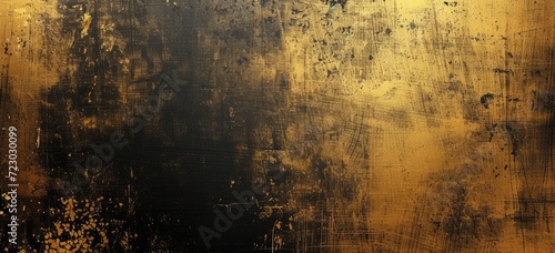 A radiant golden yellow metal background featuring an intricate metallic design pattern. photo
