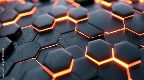 Hexagonal background of abstract technology.