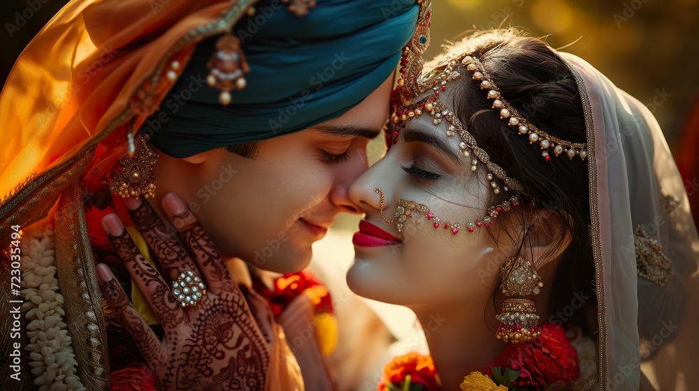Divine Love Celebration, Young Couple as Radha and Krishna