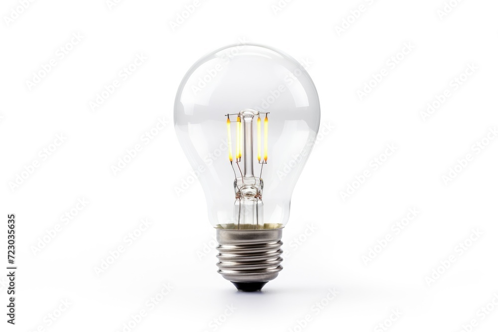 Close-up light bulb on white background Close-up light bulb on white background