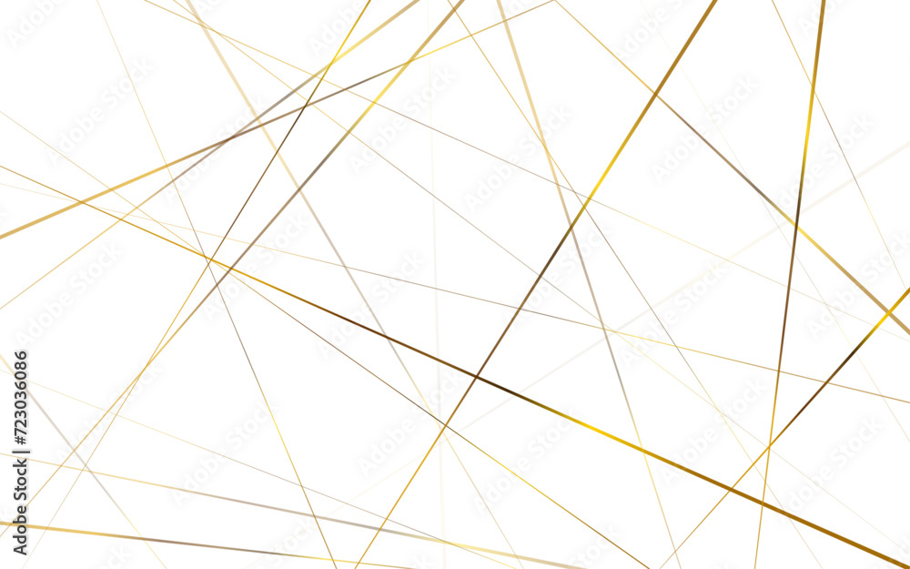 Obraz premium Random golden chaotic lines abstract geometric pattern. Abstract geometric pattern. Vector illustration