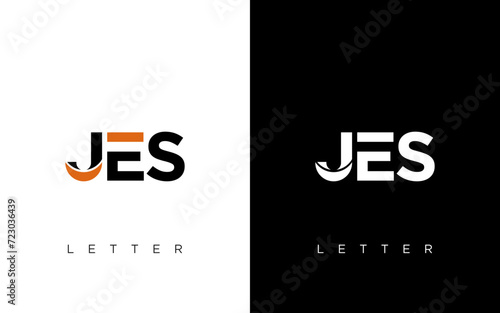 JES Letter Logo Design Template photo