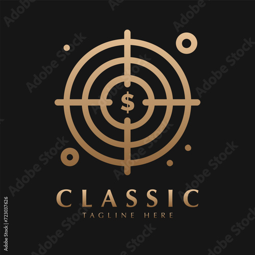 dollar dart symbol vector
