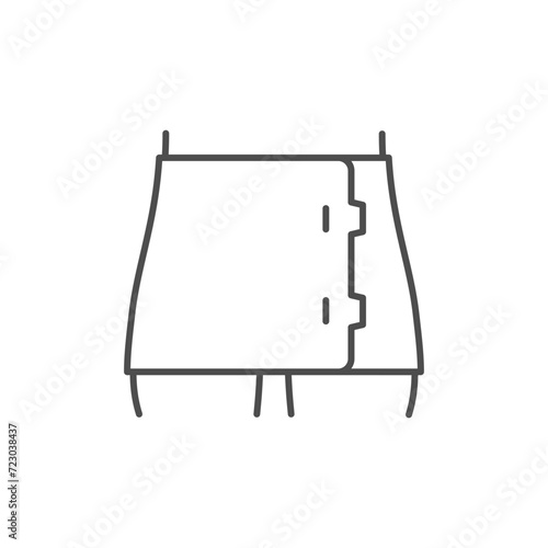 Abdominal binder line outline icon