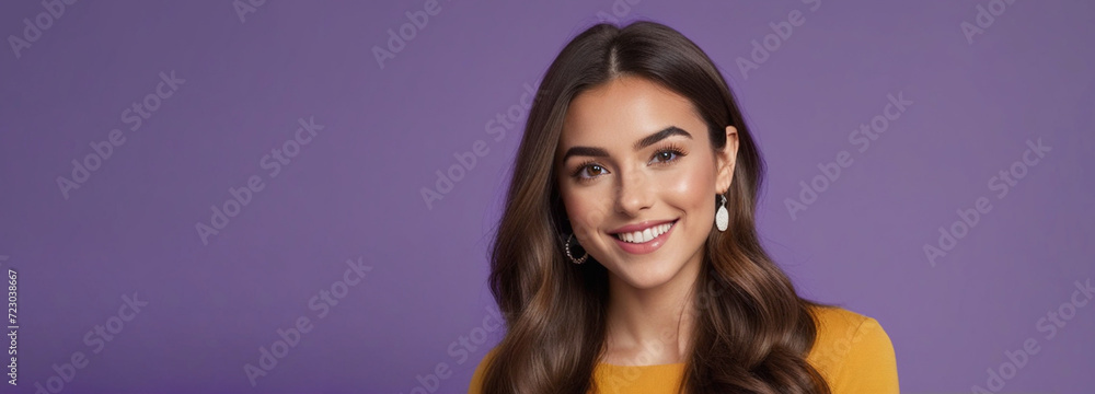 Beautiful a good woman nice fashion half body eye contact close-up and space for design Beautiful a good woman nice fashion half body eye contact close-up and space for design