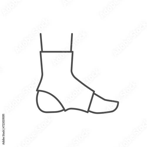 Ankle support line outline icon