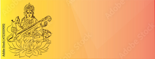 Goddess Saraswati is a revered deity in Hinduism, particularly known as the goddess of knowledge, music, arts, wisdom, and learning