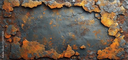 Abstract Rusty Metal Texture with Cracks.