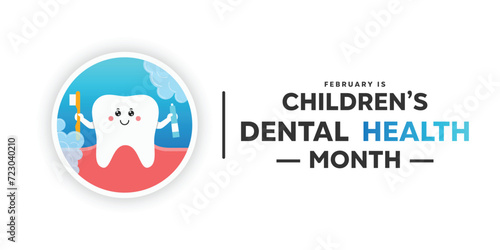 Children's Dental Health Month.Cute cartoon teeth, stestoscopes and more. Cards, posters, banners, medical apps, websites, and hospitals. Health and teeth. Oral health. White Background.