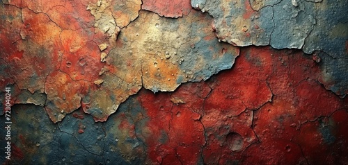 Abstract Rusty Metal Texture with Cracks. photo
