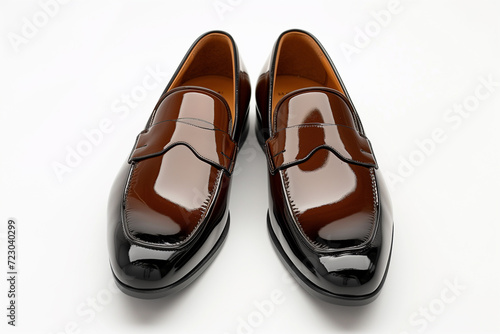 Polished Burgundy Leather Loafers on White Background – Perfect for Luxury Footwear and Elegant Men's Fashion Editorials