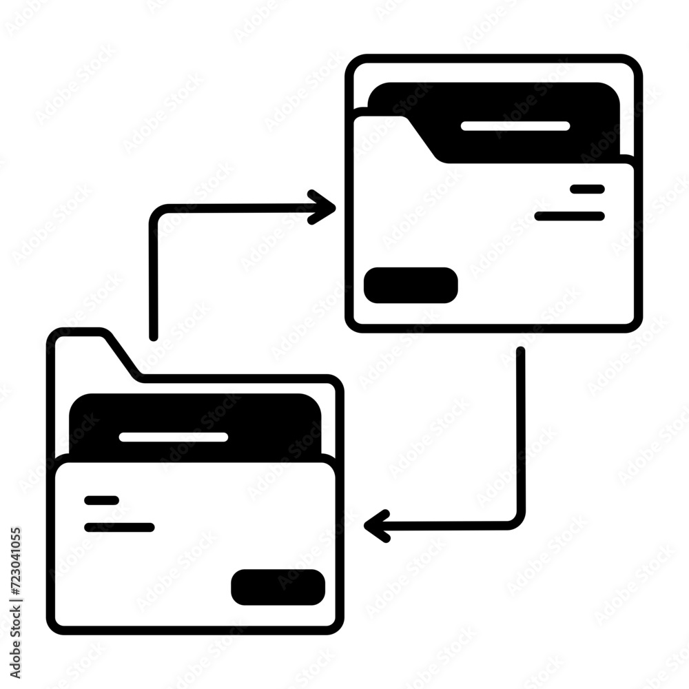 Files and Folders Linear Icon Files and Folders Linear Icon