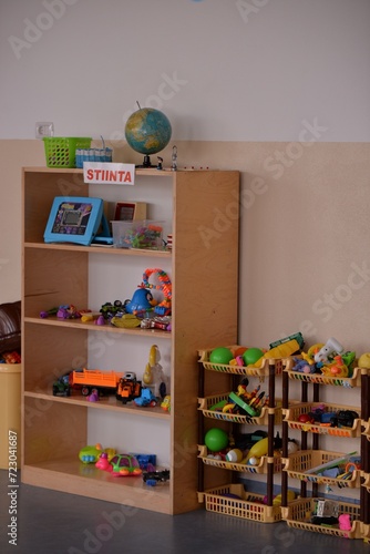 Classroom decorations for small kindergarten children. Elementary school in the Romanian education system