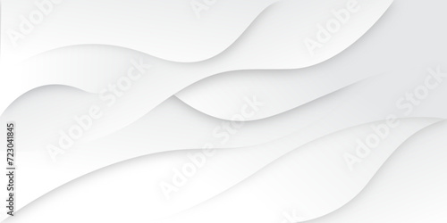 Abstract white and light gray wave modern soft luxury texture with smooth and clean vector subtle background illustration. © Rony