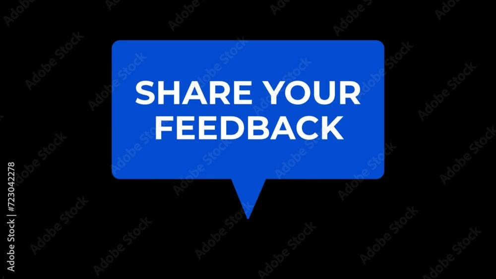 Share your feedback popup Animation with transparent background Share your feedback popup Animation with transparent background
