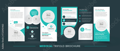 Medical Trifold Brochure Design Layout | Colorful template design | Easy to edit | Print-ready format	