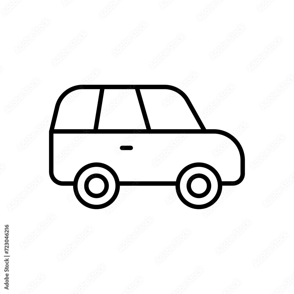 Car outline icons, minimalist vector illustration ,simple transparent graphic element .Isolated on white background