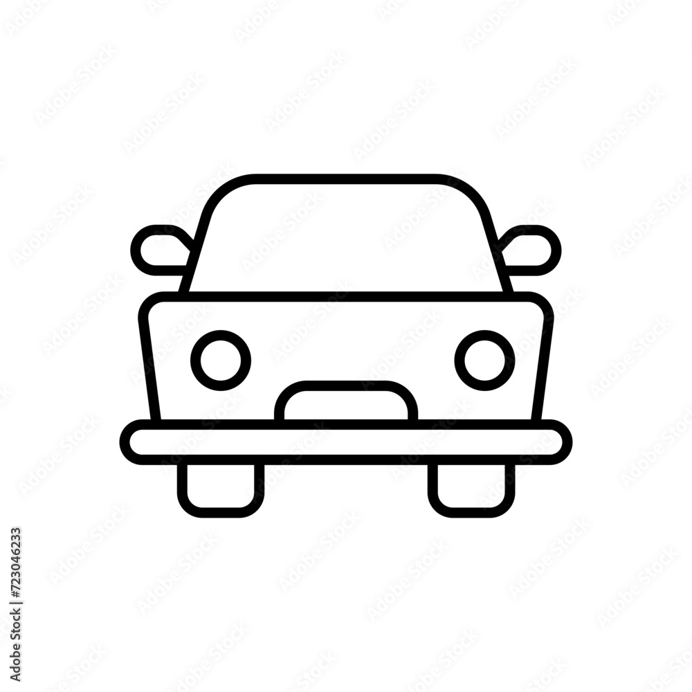 Car outline icons, minimalist vector illustration ,simple transparent graphic element .Isolated on white background