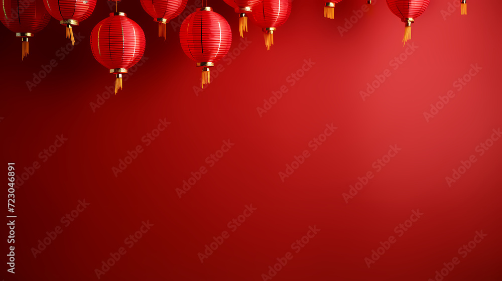 Chinese New Year background, Lunar New Year greeting card template with copy space Chinese New Year background, Lunar New Year greeting card template with copy space