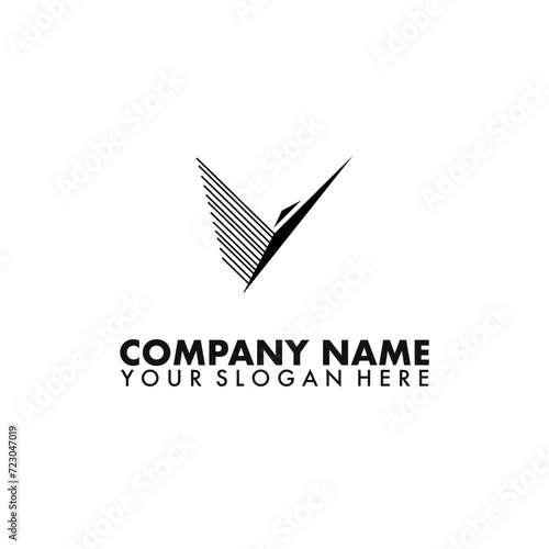 Abstract fly bird Logo vector design