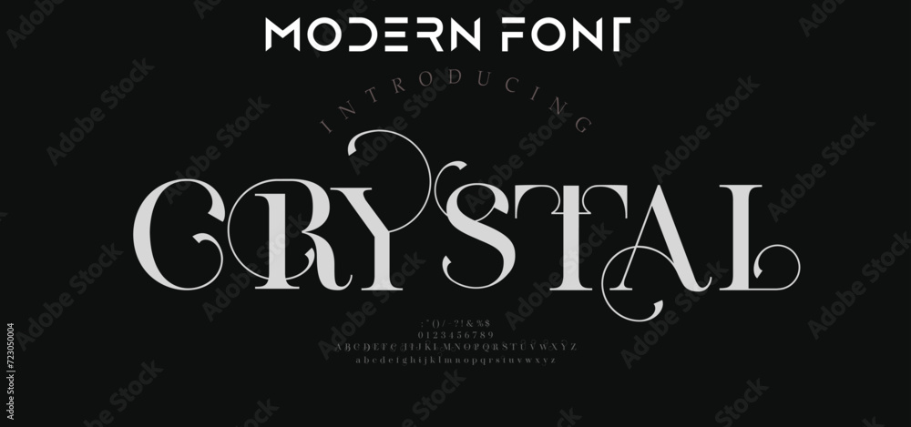 Elegant Font Uppercase Lowercase and Number. Classic Lettering Minimal Fashion Designs. Typography modern serif fonts regular decorative vintage concept. vector illustration