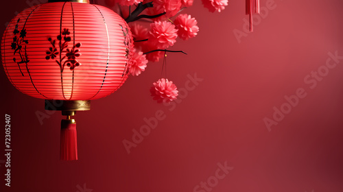 Chinese New Year background  red festive background