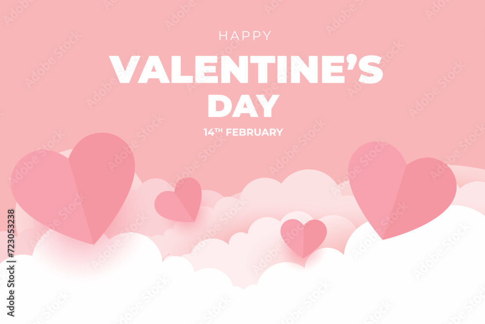 Vector love heart shaped decorative background, Valentine's Day background.