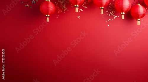 Chinese New Year background, red festive background