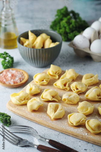 Tortellini - dumplings typical dish from Italian cuisine 
