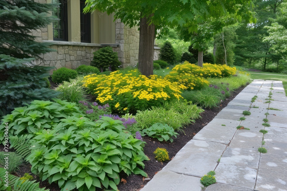 Obraz premium Beautiful landscaped garden